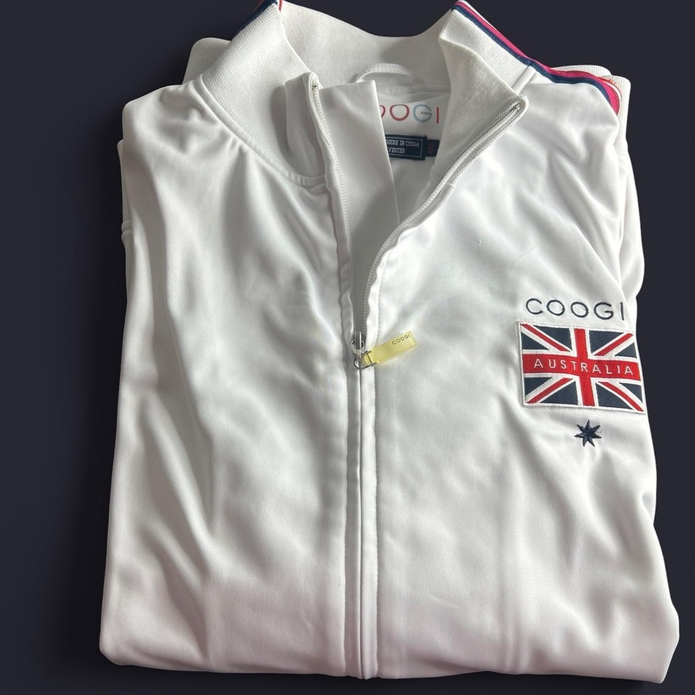 COOGI Rare White Training Jacket with Australian Flag Patch